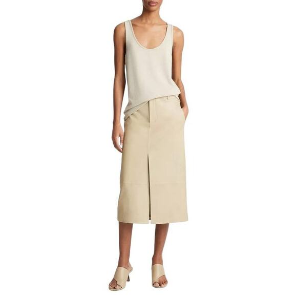 Vince Relaxed Scoop Neck Tank in Sepia Tan V018384455-995SPA Medium M NEW - Picture 2 of 5